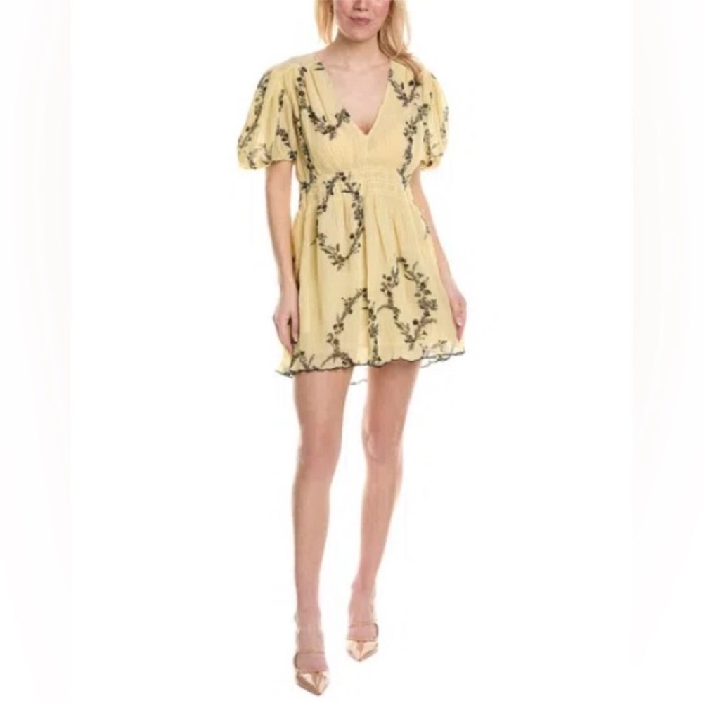 Ganni Georgette Pleated Mini Dress